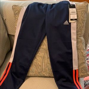 Navy Adidas athletic pants or sweatpants, size 7